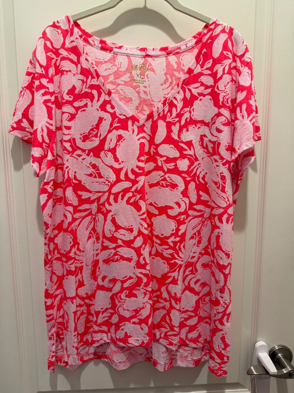 NWT Lilly Pulitzer Meredith Tee in Cane Coral Size XL